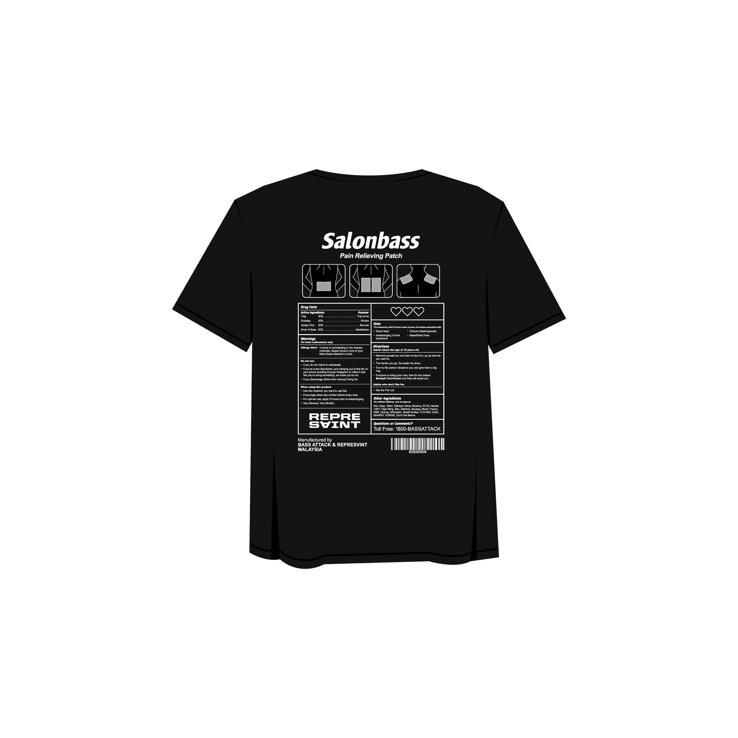 BASS ATTACK 'SALONBASS' T-SHIRT