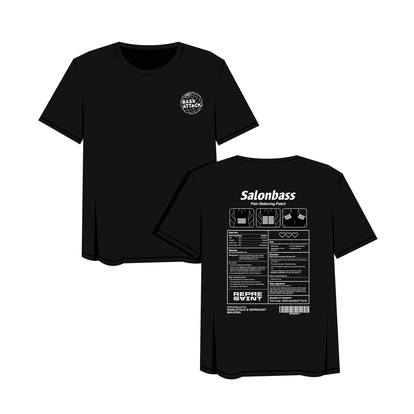 BASS ATTACK 'SALONBASS' T-SHIRT